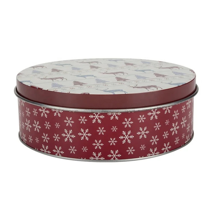 Оптовая продажа модные дизайнерские пищевые контейнеры круглой формы металлическая жестяная коробка для хранения