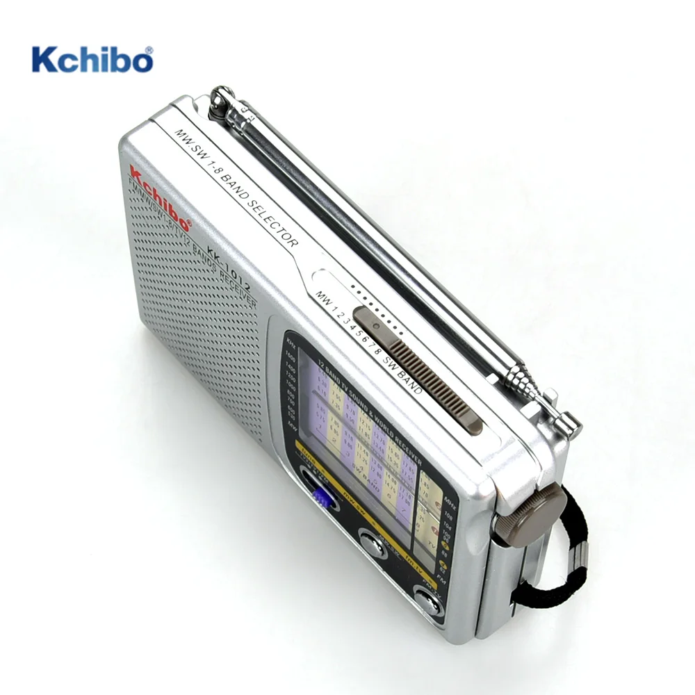FM/TV/MW/SW 12 band Kchibo portable radio with TV sound