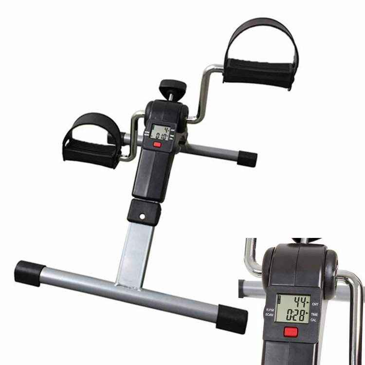 Under Desk Cycling Bike with LCD Display Sitting Pedal Exerciser Mini Stationary Bike For Legs and Arms Cycling Walking Exercise