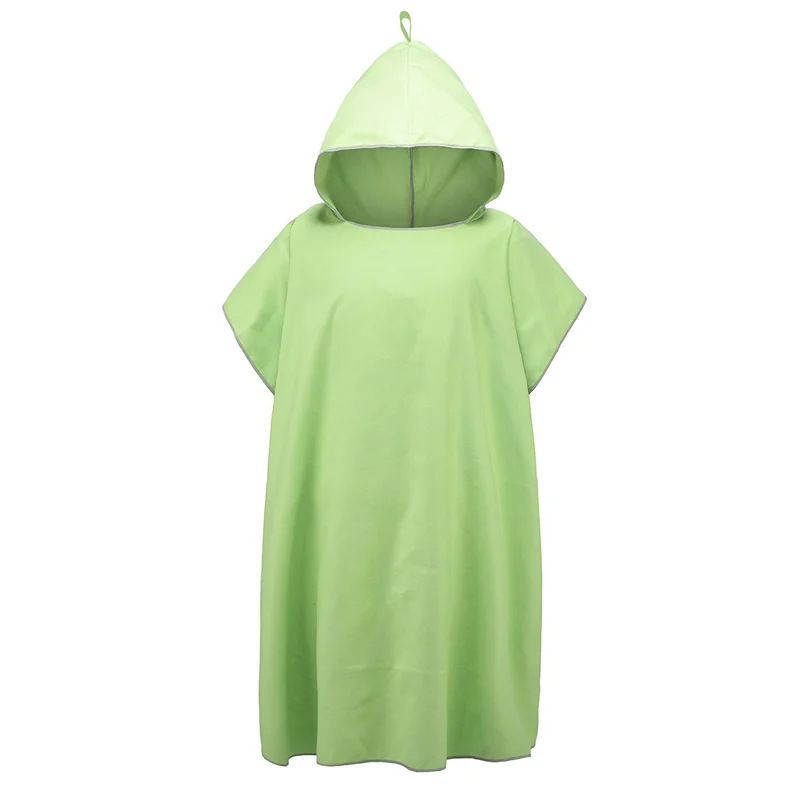 China manufacture Super Water Absorbent quick dry  microfiber change  robe  Poncho towel  with hood for beach surfing