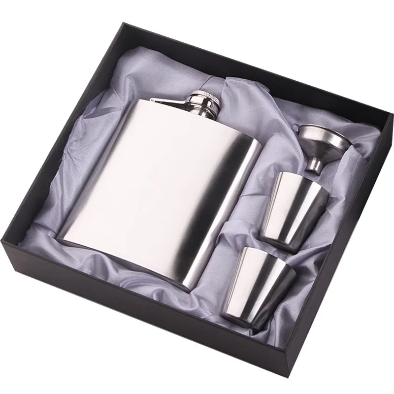 
Manufacture ss printed 8oz 6oz sublimation metal insulated stainless steel mini hip flask custom gift set 