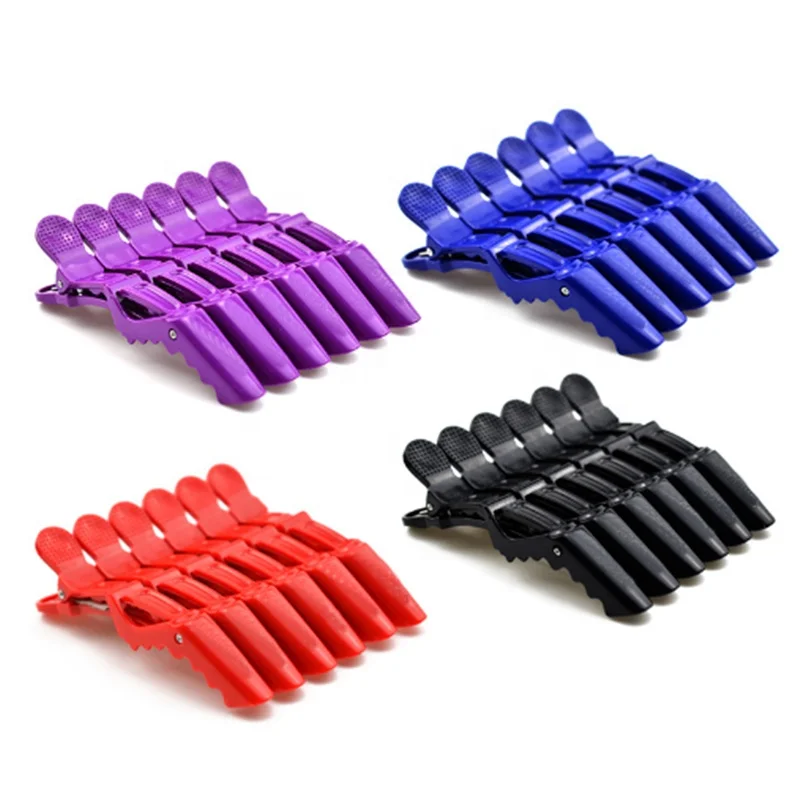 Wholesale China factory supply colorful custom glossy alligator hair clip crocodile clips cheap price