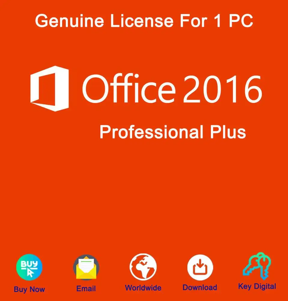 Microsoft Office 2016 Pro Plus key/ License/ Product key Code activated online download office 2016 pro plus software