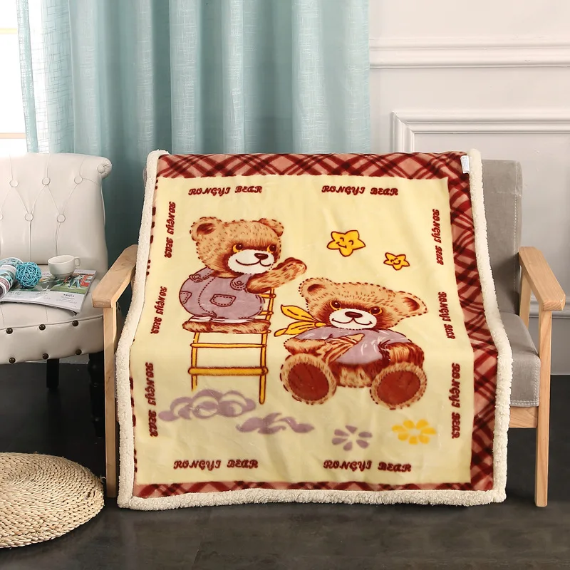 
New double layersthicken Fleece Flannel Fleece Baby Child Blanket 