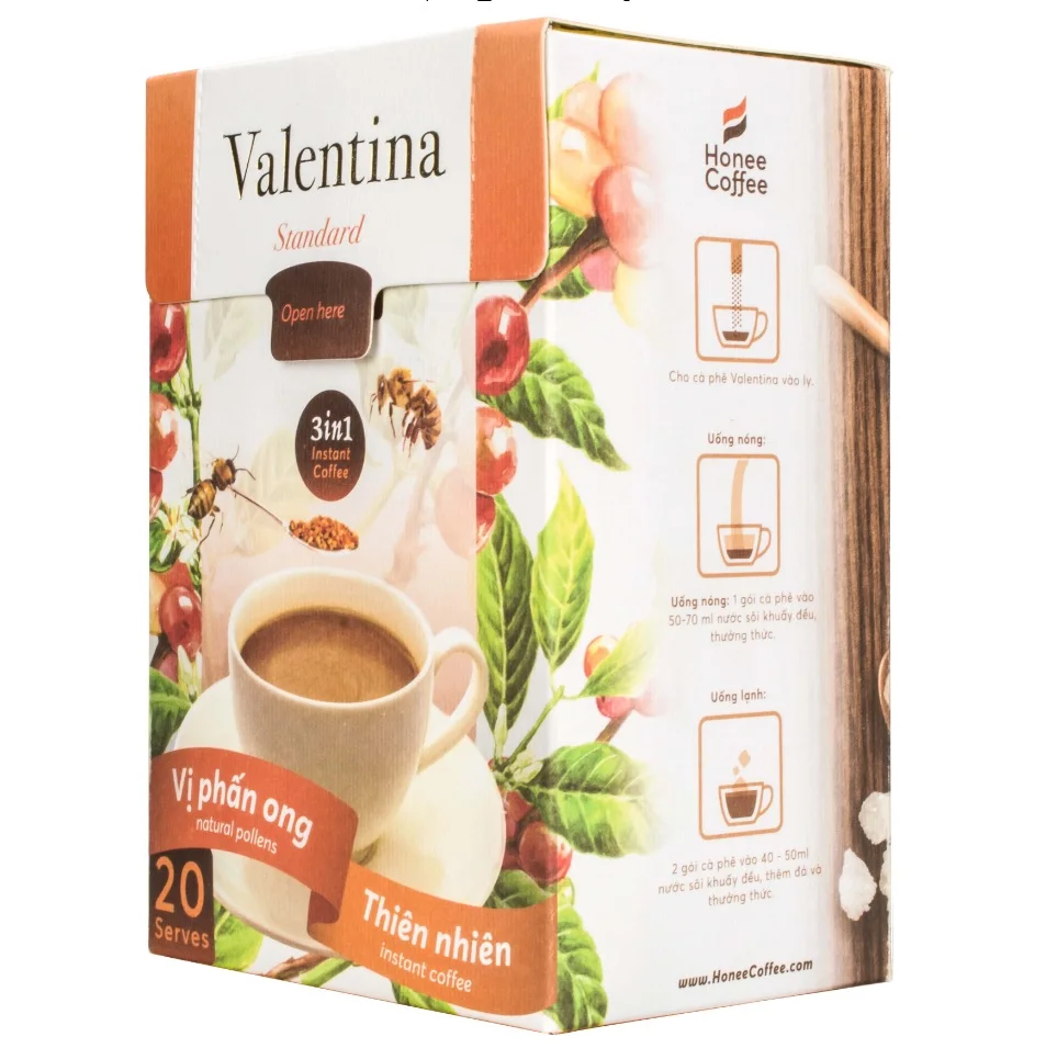 Instant coffee 3 in 1 with bee pollen special taste and smell good for your health product of Ban Me Gold Co.,