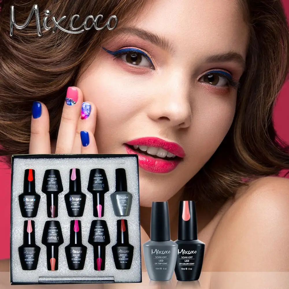 2020  Mixcoco Hot Selling Nail Professional Product Nail UV Gel Polish Kit