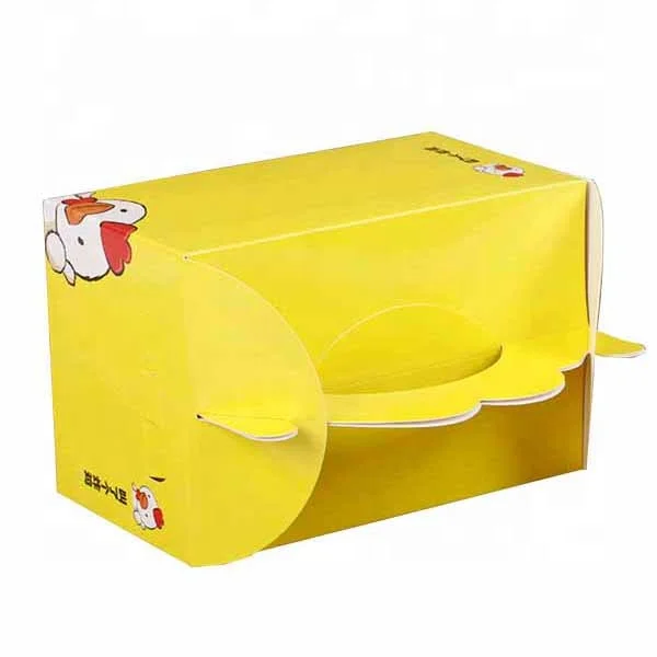
Foldable Fried Chicken Packaging Boxes Custom Logo Food Paper Packaging Box With Handle 