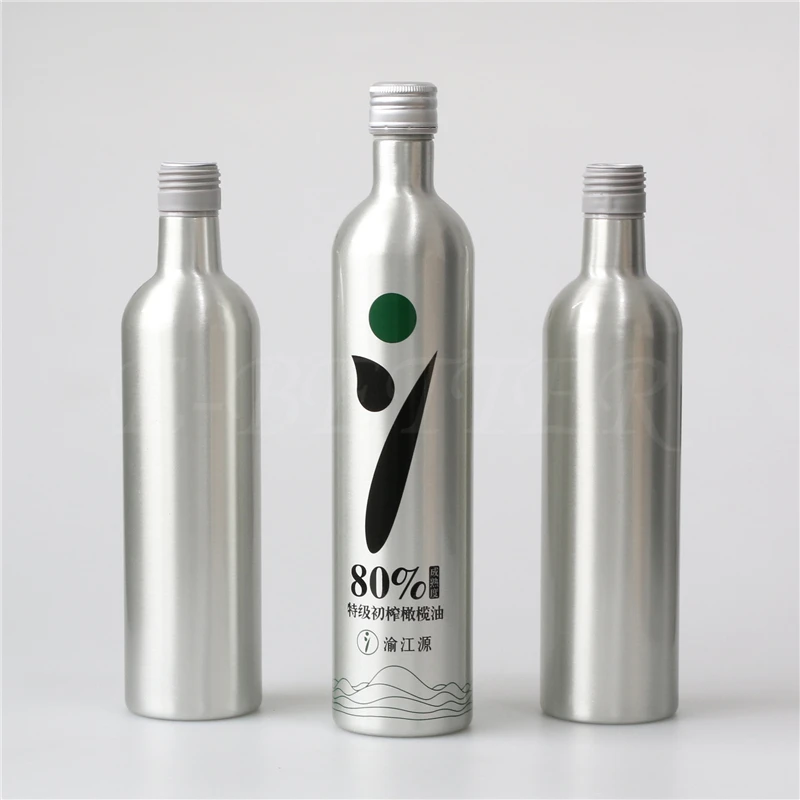 500ml aluminum olive oil bottles container for cooking oil packaging