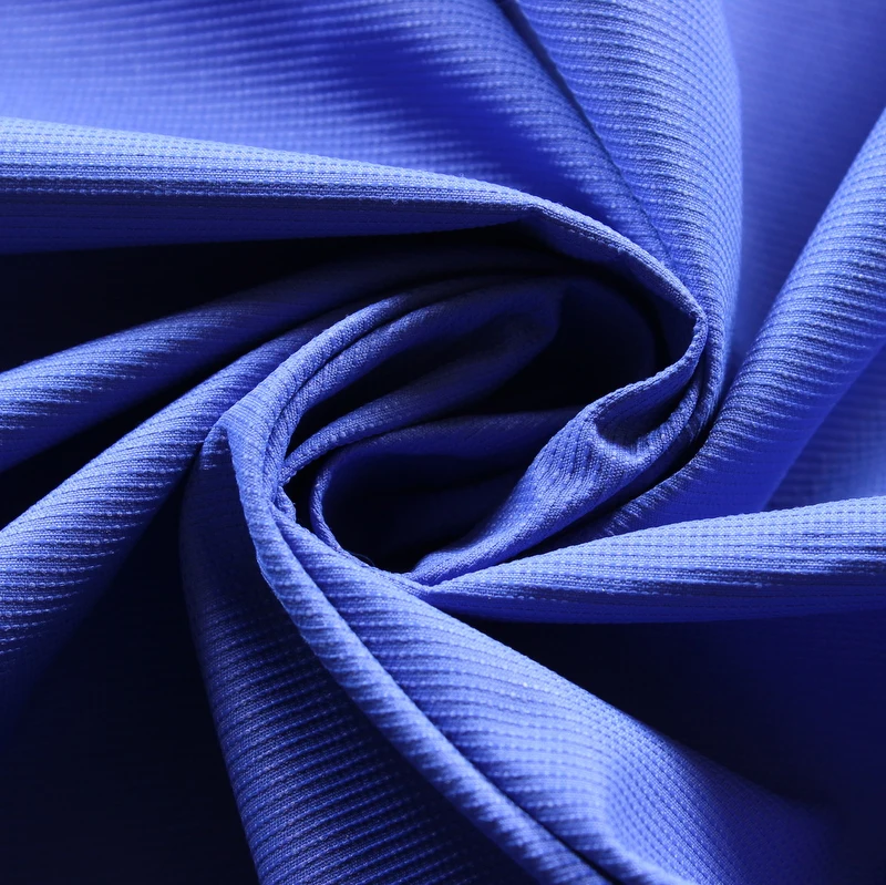 
Good quality sapphire blue pearl dot polyester pongee fabric for garment 