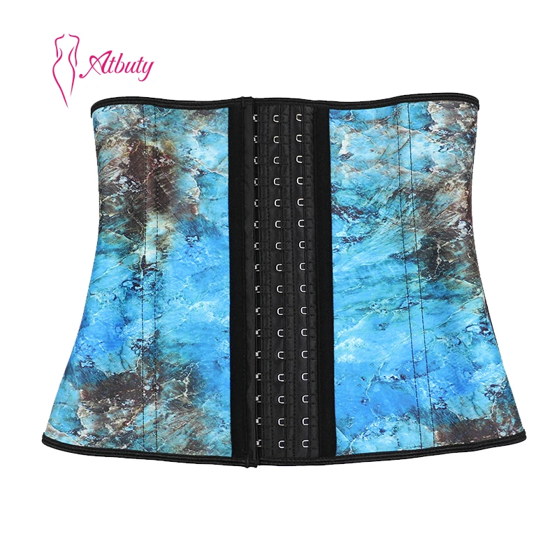 ATBUTY, мраморный Длинный Торс, латексный тонкий корсет, тренажер для талии со стальной косточкой