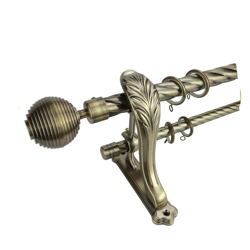 latest bronze  fashion design elegant royal & cheap curtain rod