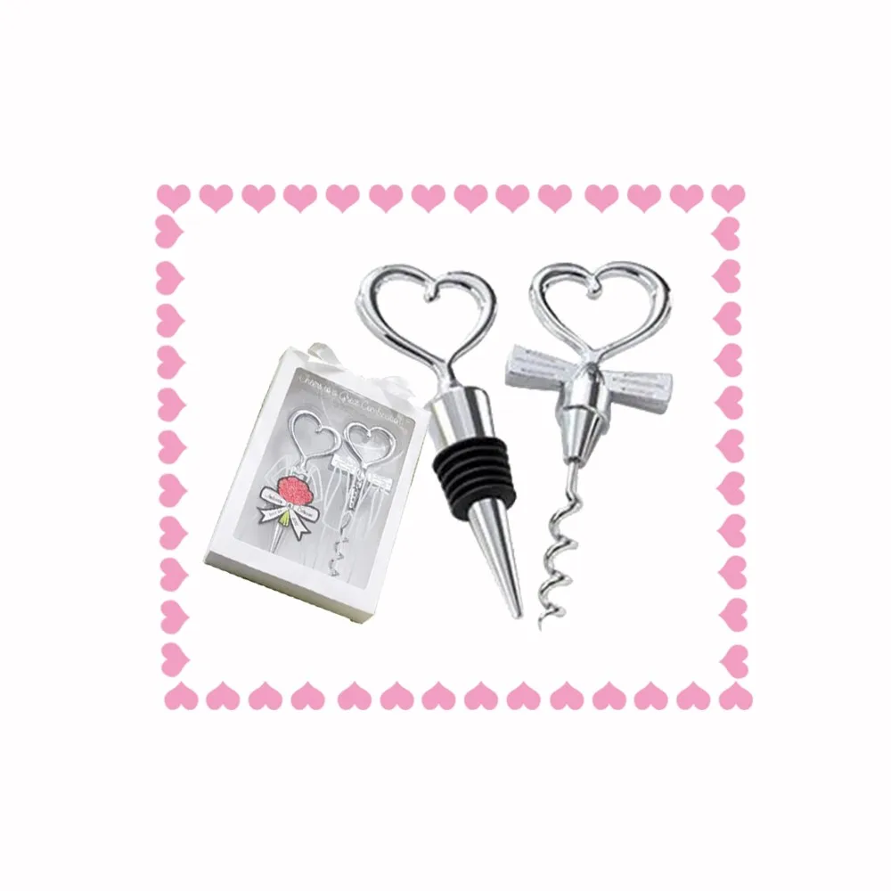 Best Selling Opener and Stopper Set Wedding Gifts for Guests Box Wedding Favors