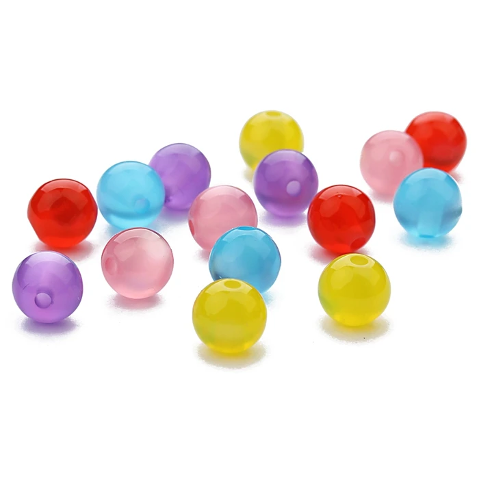 Лидер продаж, шармы для браслетов ручной работы с опалом, кошачий глаз, круглые бусины из смолы для изготовления ювелирных изделий своими руками