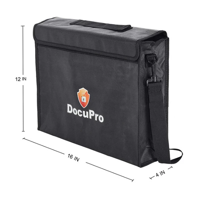 New Heavy Duty Safe Fireproof Bag Fire Resistant Document Bag for Money Documents Laptops Papers