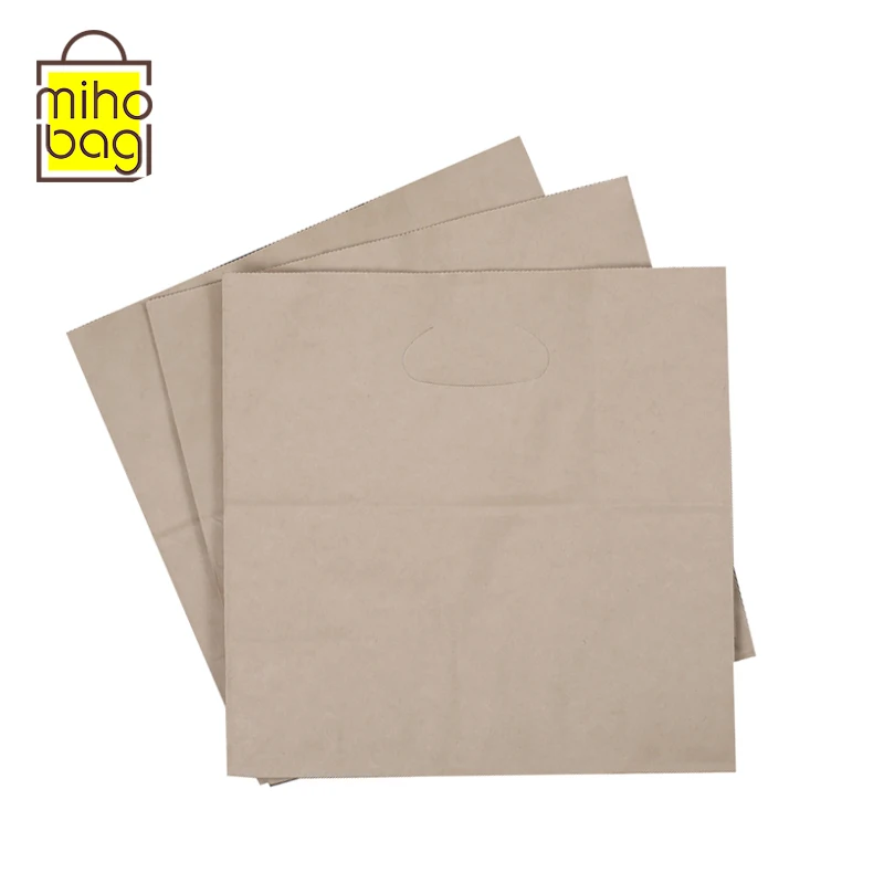 
customized printing and size 80 gsm brown kraft paper takeaway food bag 