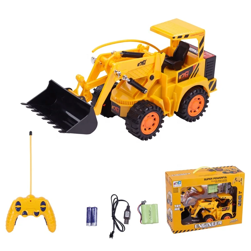 5 channel RC tractor toy electric engineer forklift  include battery and charger