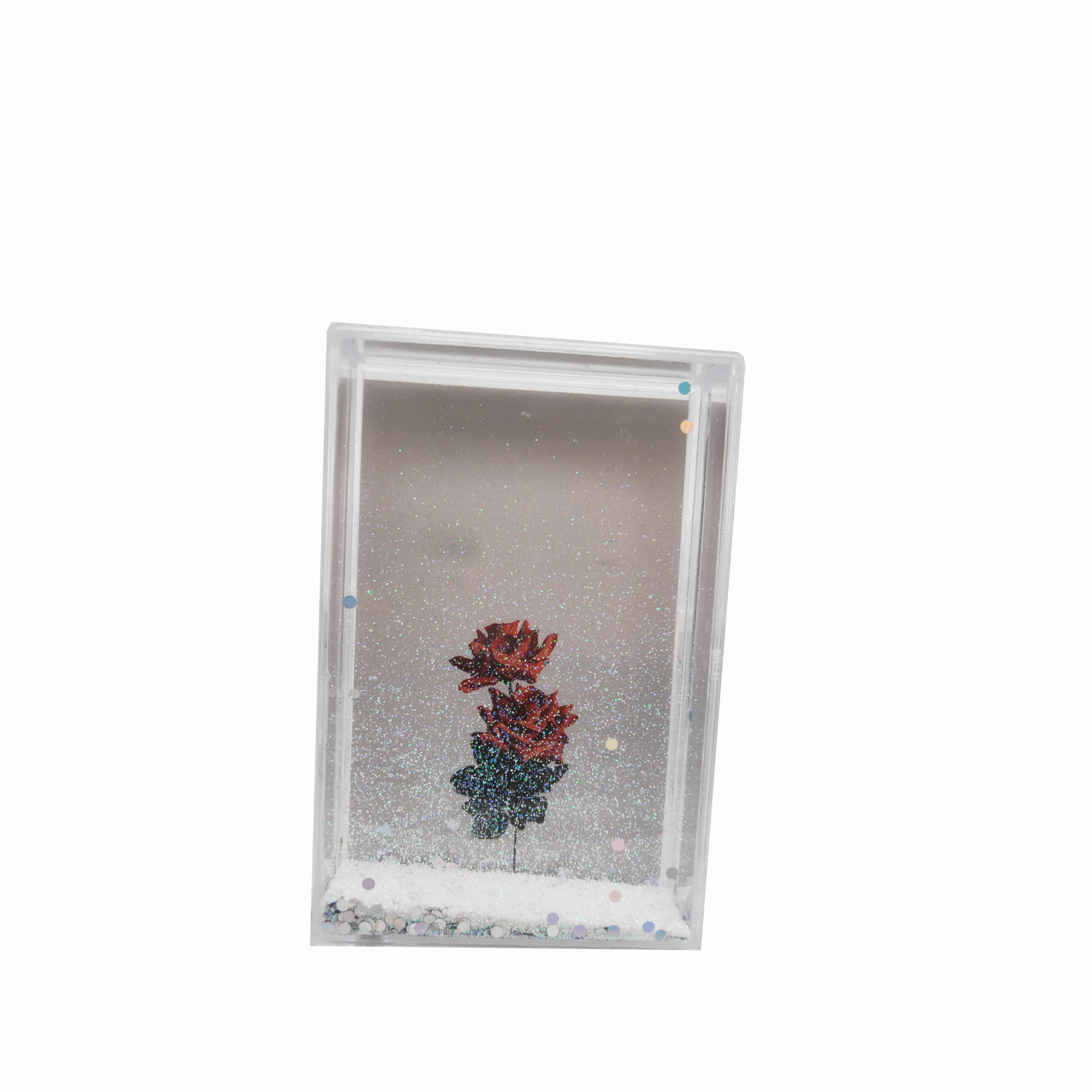 Блестящая жидкая фоторамка акриловая фоторамка Магнитная водная фоторамка