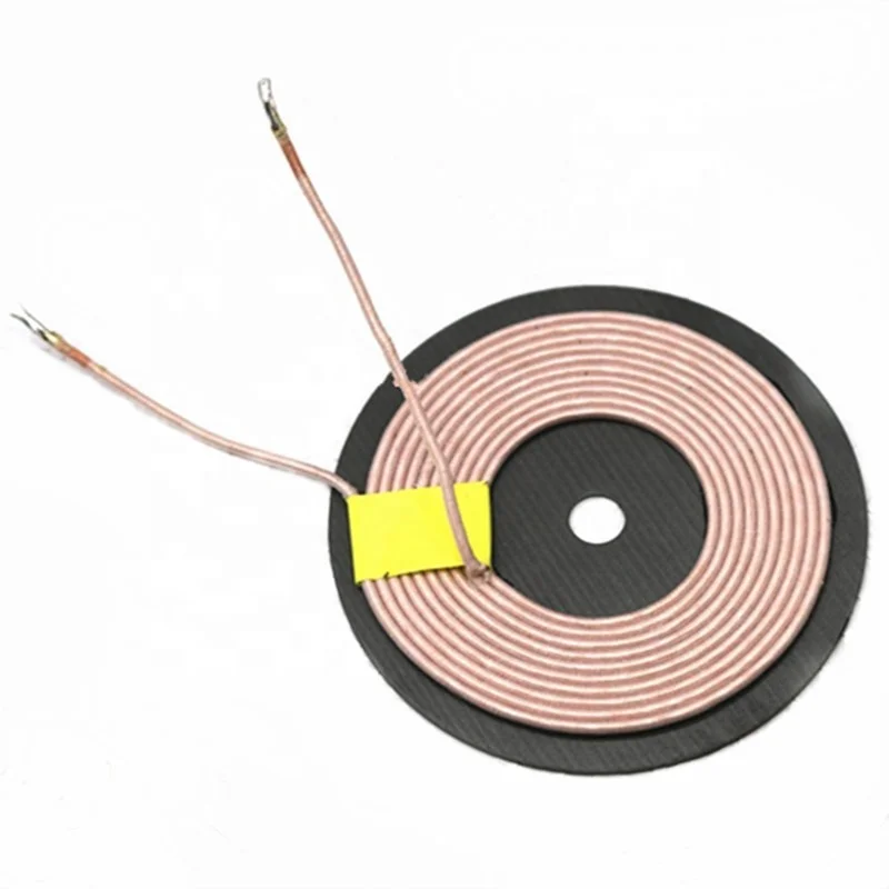 A11 Round Litz Wire Coil Wireless Charging Coil with Ferrite for Mobile Charger