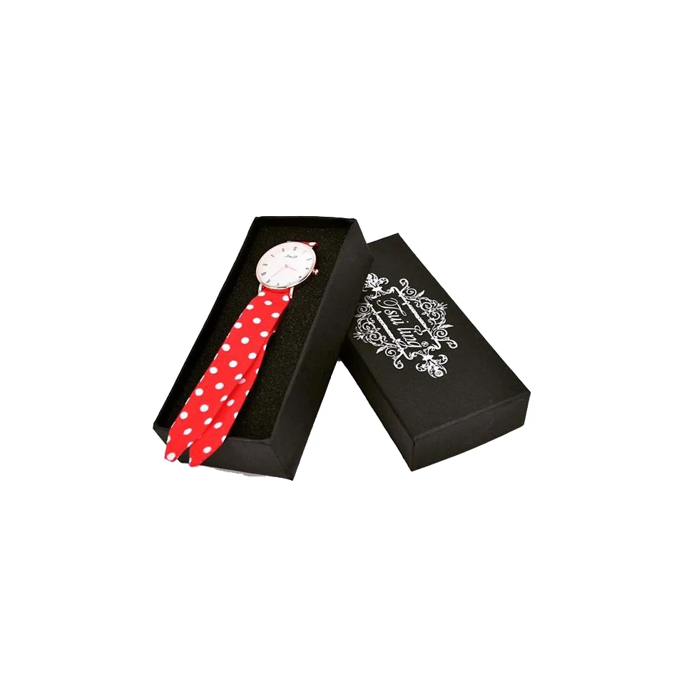 cheap custom kraft paper  lid with base watch gift display box with pillow