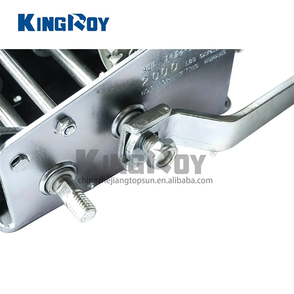 2000 lbs 900 kg small portable hand manual lashing winch with 50mm webbing strap 10m