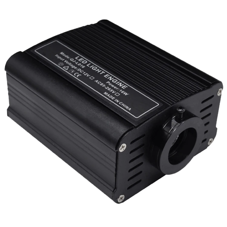 
16W DMX RGBW Fiber Optic Light Engine with XLR Cannon Plug can be used Online Synchronize Different Colors 