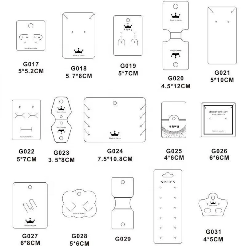 
customized printed fashion jewellery earring display paper cards with logo 