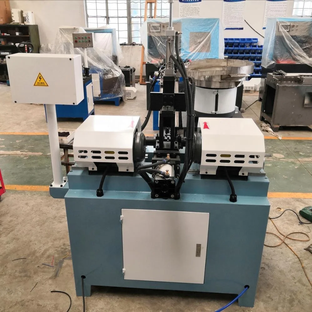 DW-30DJ pneumatic Automatic double head tube chamfering machine nut chamfering machine stud bolt chamfering machine
