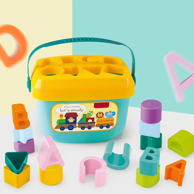 Baby First Blocks Colors &Shapes Matching Toy Children Educational Sorting Box Infants Toy