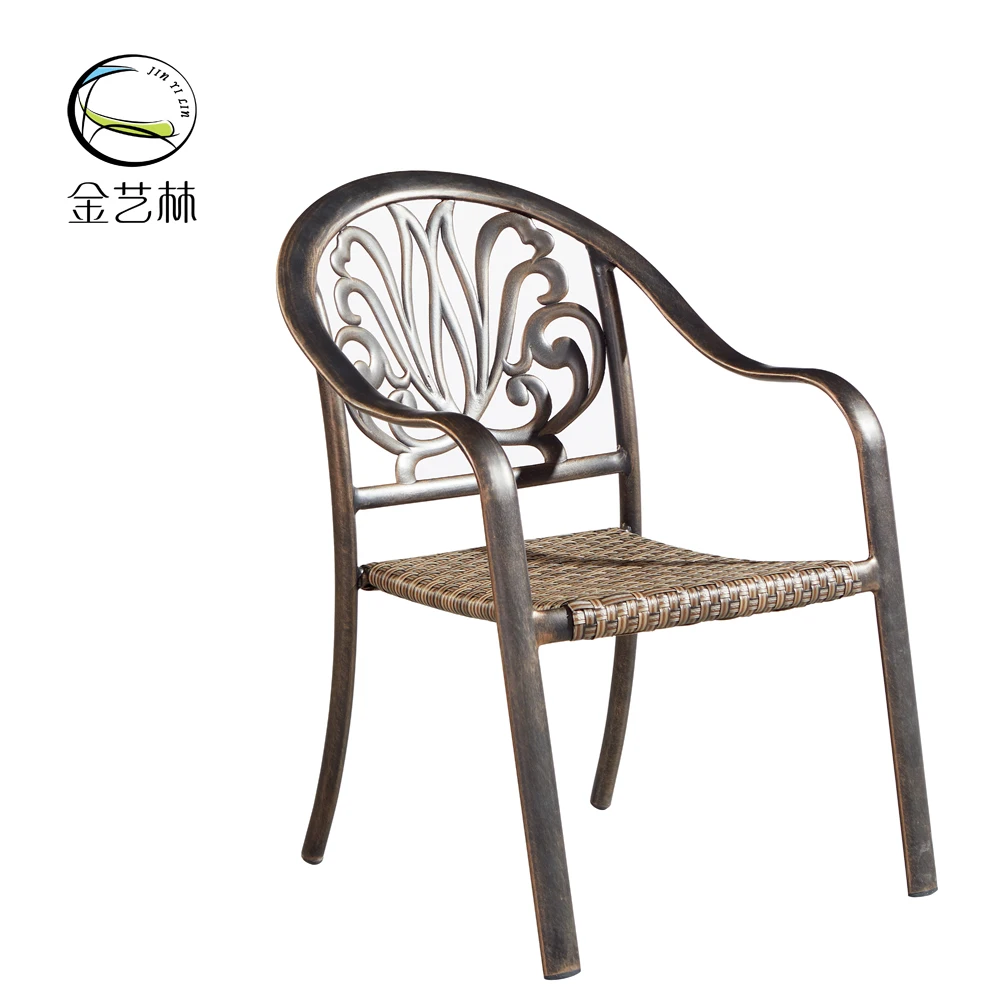 Promotion Cast Aluminum Dining Set Outdoor Rattan chair
