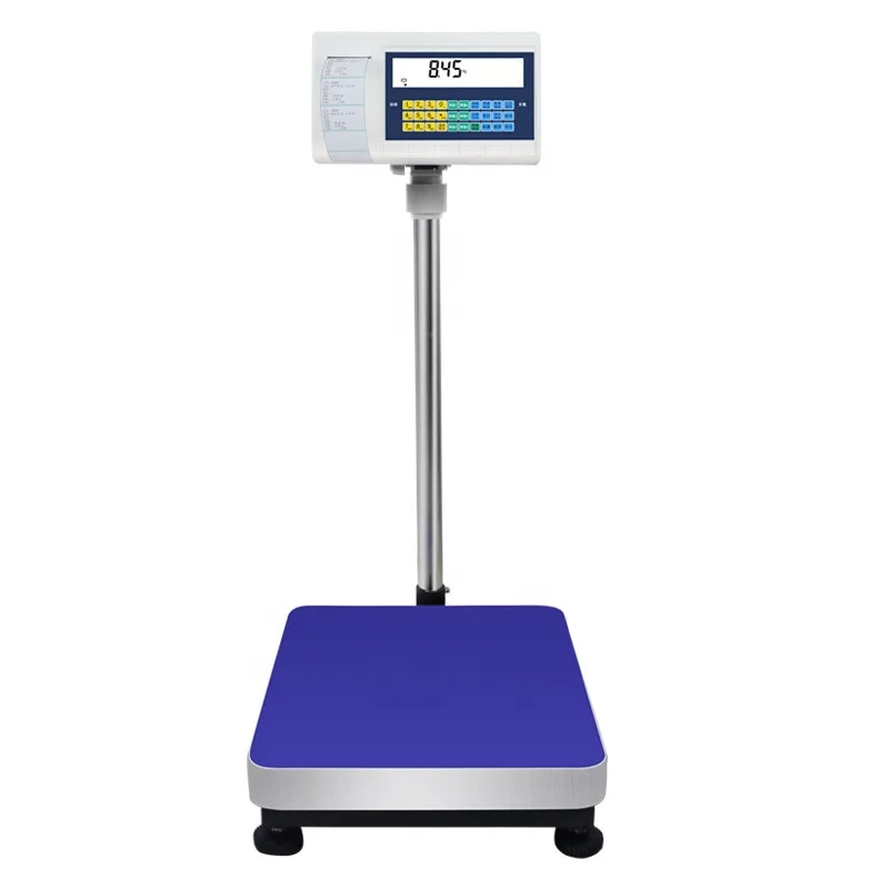 Digital Electronic Platform Scale with LCD Display Thermal Printer Weighing Scales Bench Scale