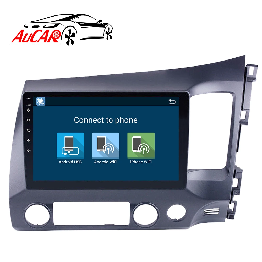 Автомагнитола AuCAR 10 1 дюйма Android GPS-навигация DVD мультимедийный плеер монитор для Honda Civic RHD