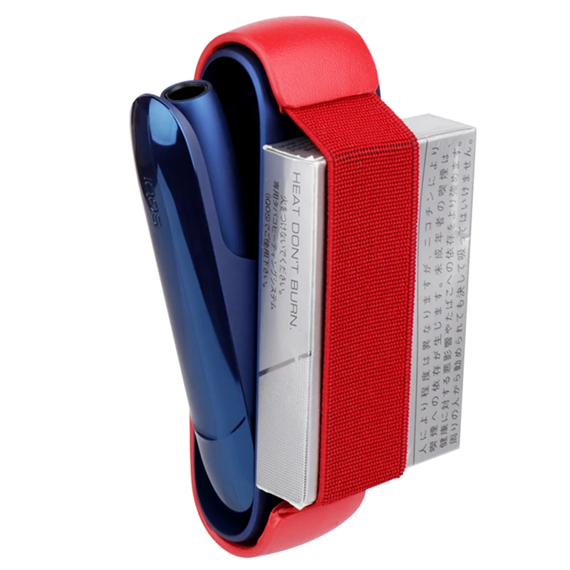 
multi color PU Leather Storage Clip Protective Cover for use with IQOS 3.0 Portable Cases red blue black wholesale 