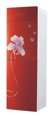 
glass water dispenser with double door small refrigerator 