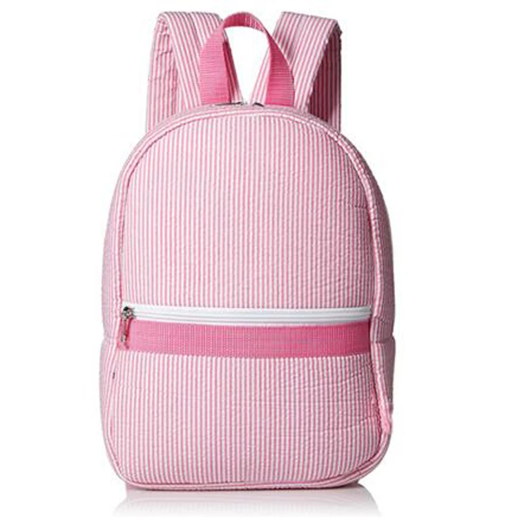 kids Lightweight foam padded child backpacks New arrival striped toddler school bag pattern seersucker backpack for children