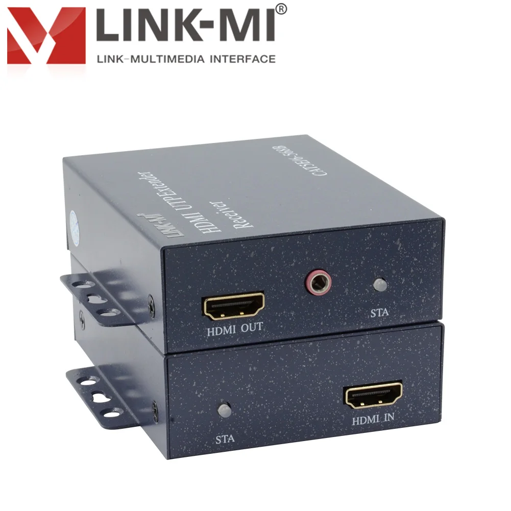 HDMI передатчик и приемник с помощью одного Cat5ECat6 кабель для HD TV 3D 1920x1080 @ 60 Гц с большим радиусом цифровое видео Audi0 100 м удлинитель для головок
