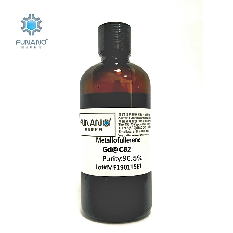 
 Производитель Funano Карбид химикатов сырье цена углерод черный порошок фуллерен с металлофуллерен Gd @ C82 96.5%  