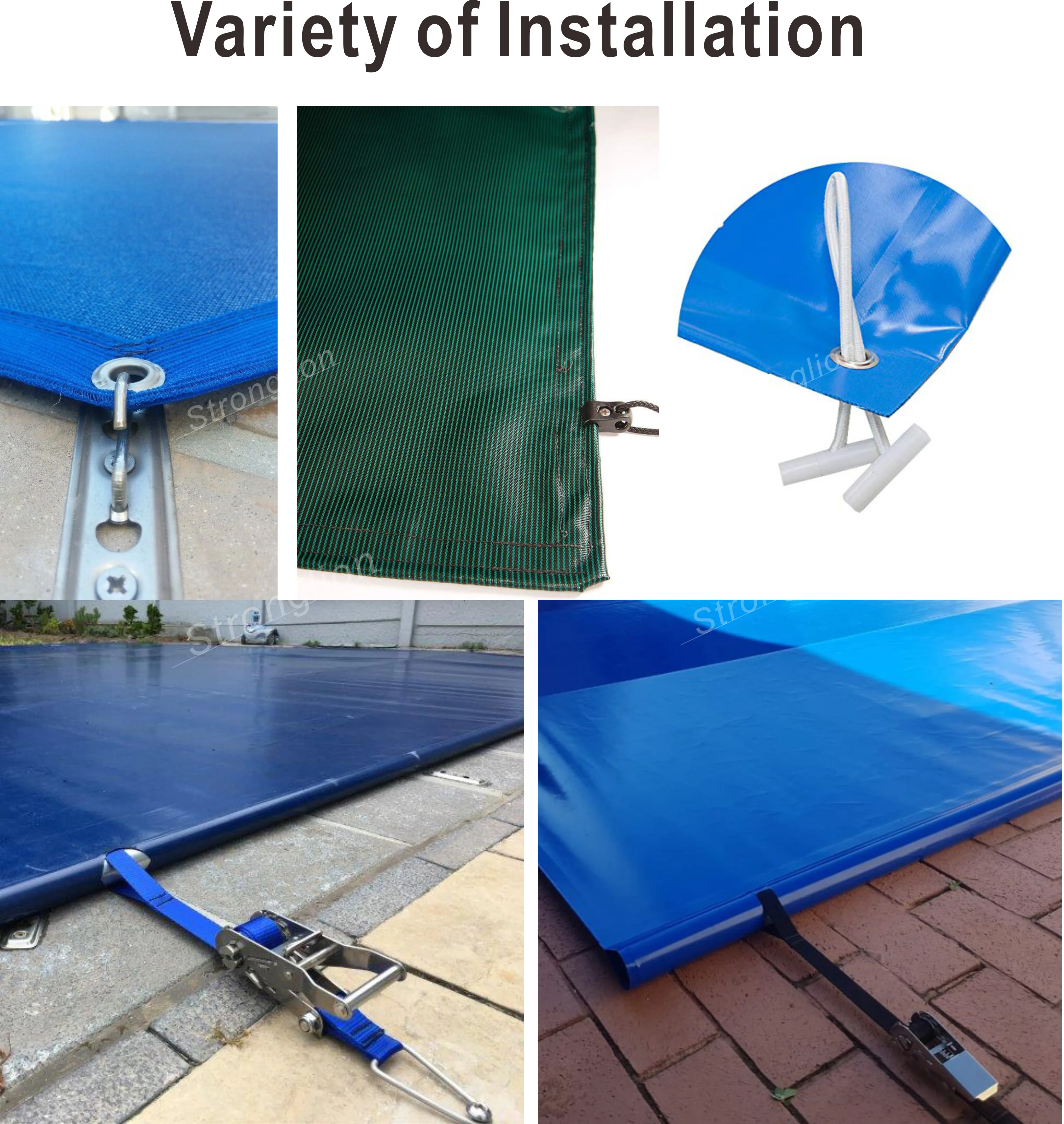 UV Protection Waterproof  Polyester PVC Tarpaulin Swimming Pool Cover