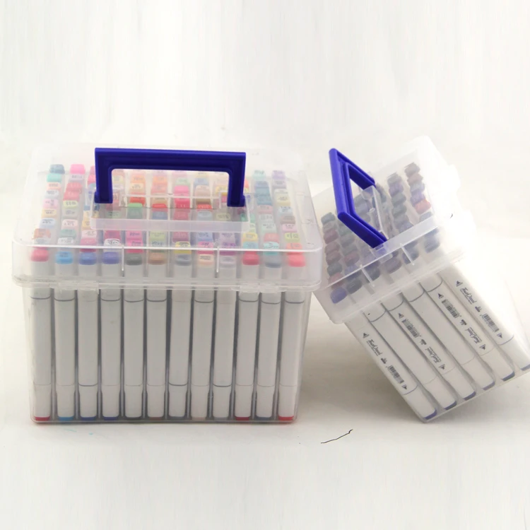 Touch Five Square Shape White Barrel Waterproof Permanent Marker Pen