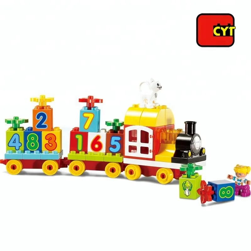 Дети пластик воображение номер поезд building block diy игрушка для оптовая продажа