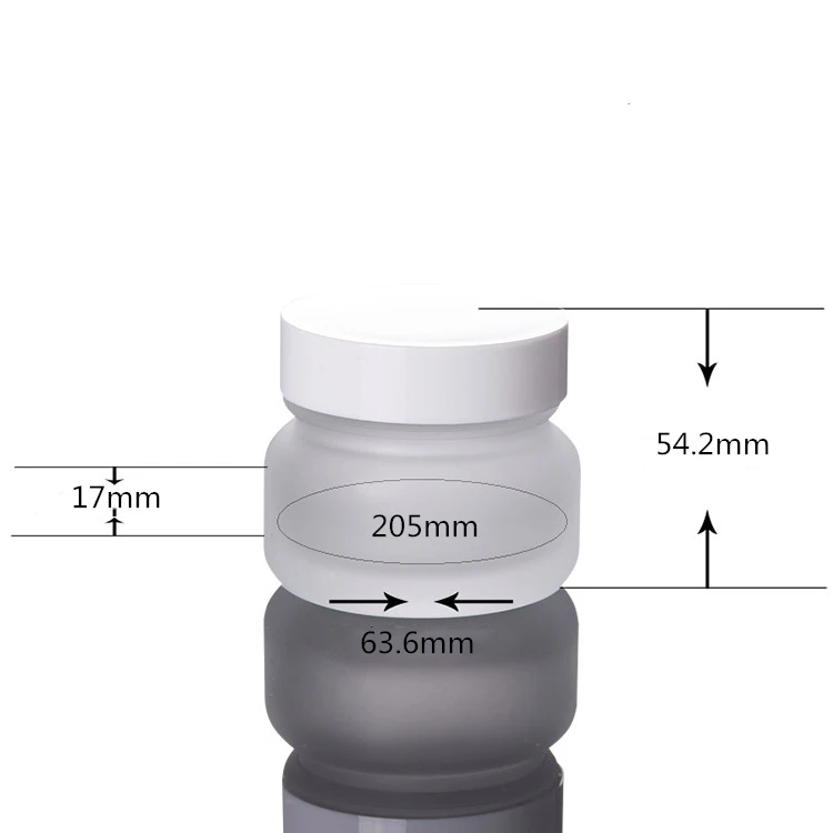 50g Transparent Clear Frosted Luxury glass jar  Skin Care Cream cosmetic jars