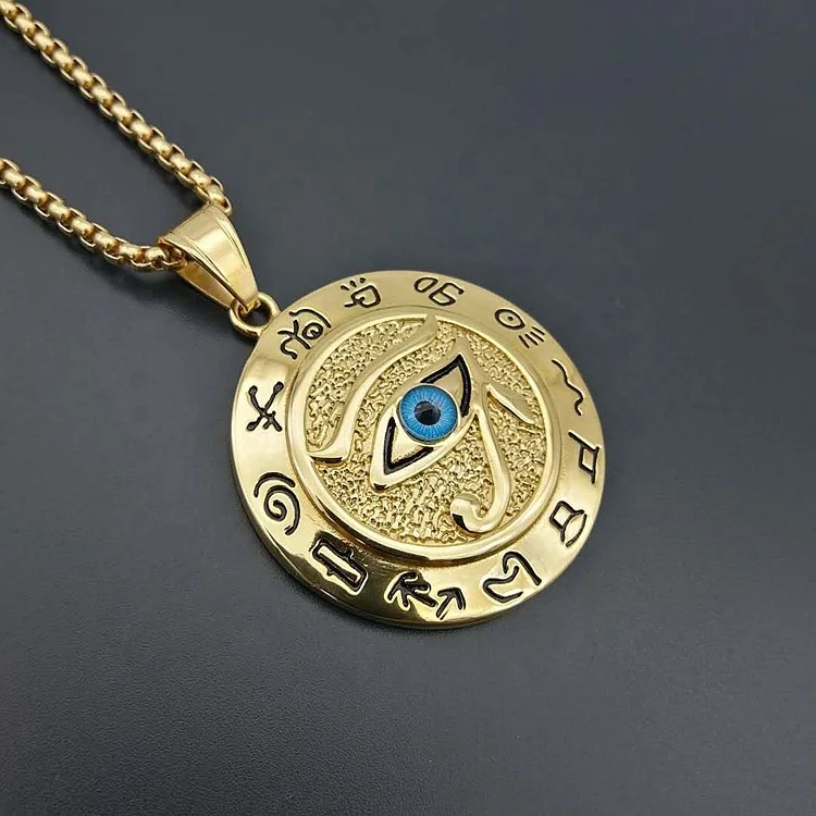 Hot Sale Gold Plated Stainless Steel Round Pendant