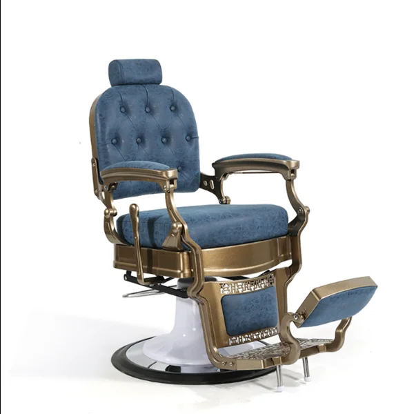 Classic Barber Chair Heavy Duty Hydraulic Man Vintage Reclining Styling Salon Furniture