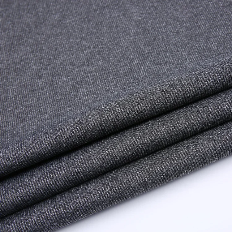 Buy knitted 94% polyester 6% spandex stretch rib fabric composition knitted fabric for t-shirt