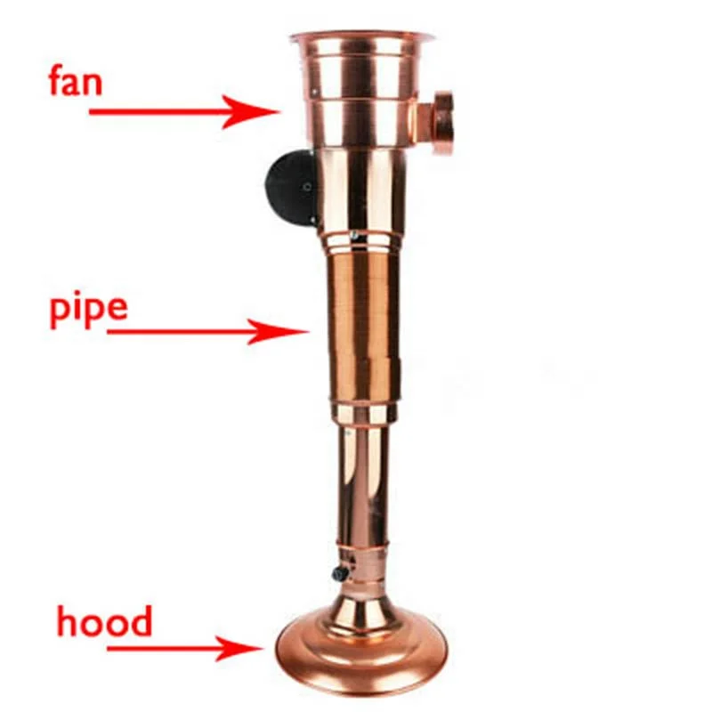 Экстрактор дыма для барбекю телескопическая выхлопная труба