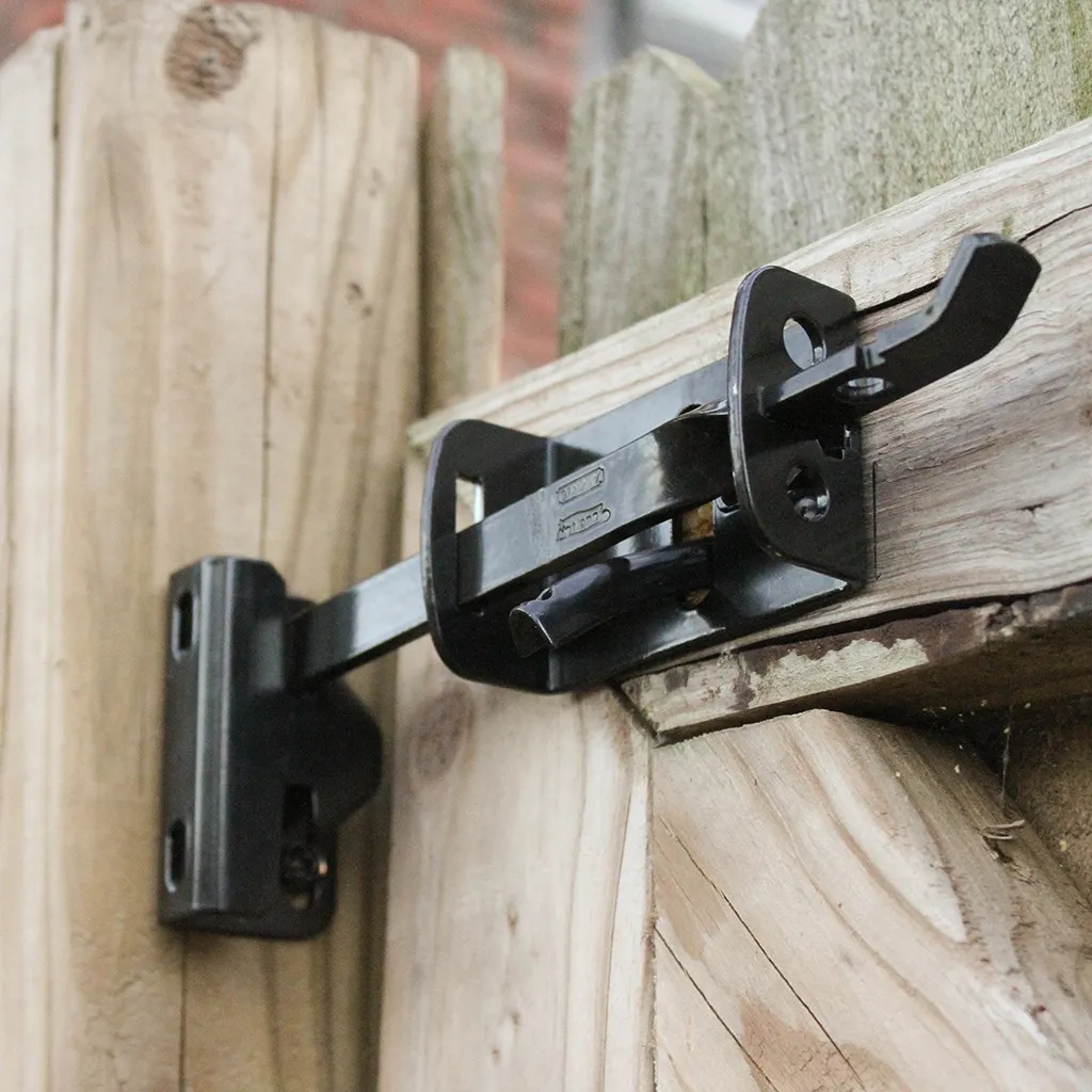 Automatic Decorative Thumb Gate Latch Black