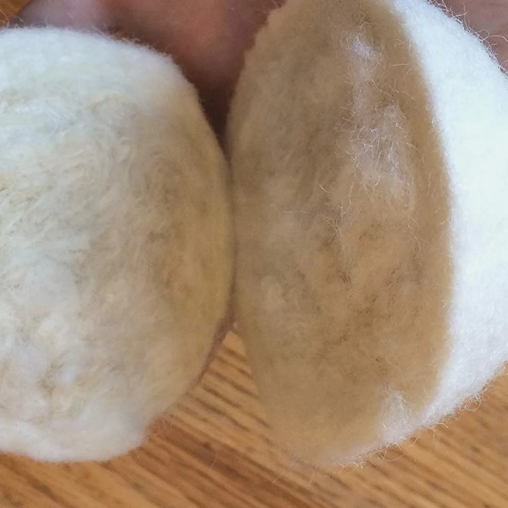 3 Wool balls sheep dryer set with Muslin Bag for laundry