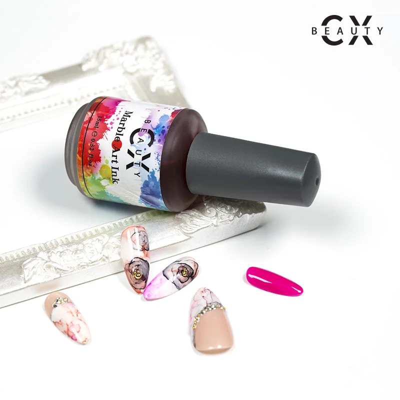 CX BEAUTY жидкие чернила без УФ светодиодной лампы мраморные цветение