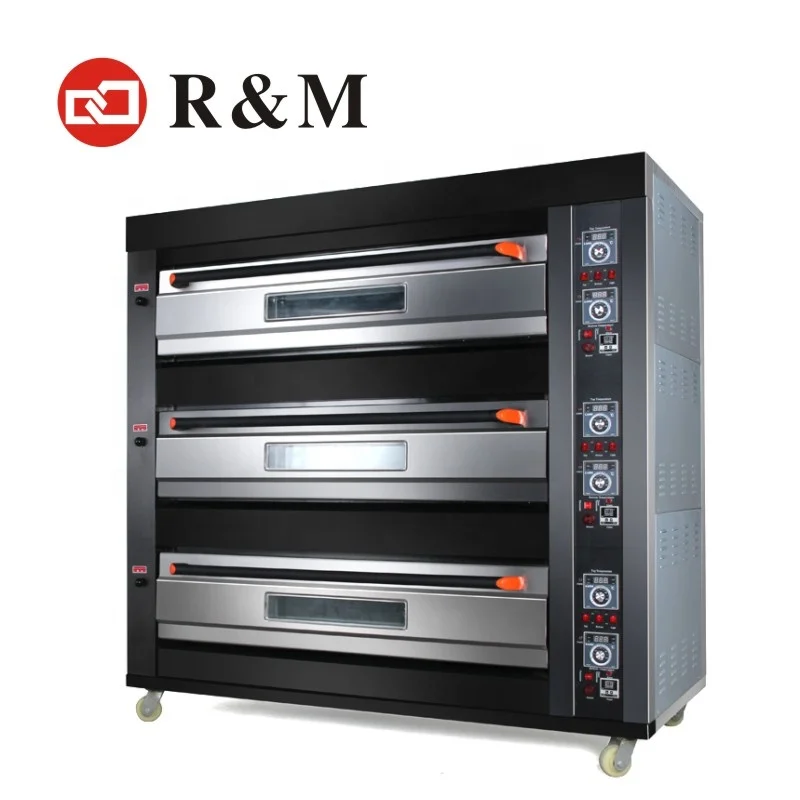 
2019 hot sale wholesale stainless gas deck pizza bread oven for bakery 