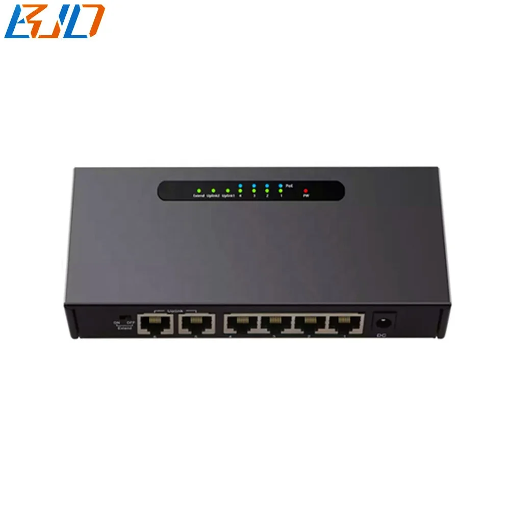 Цена акции 52 V стандарт 4 + 2 порт RJ45 10/100 Мбит/с POE коммутатор