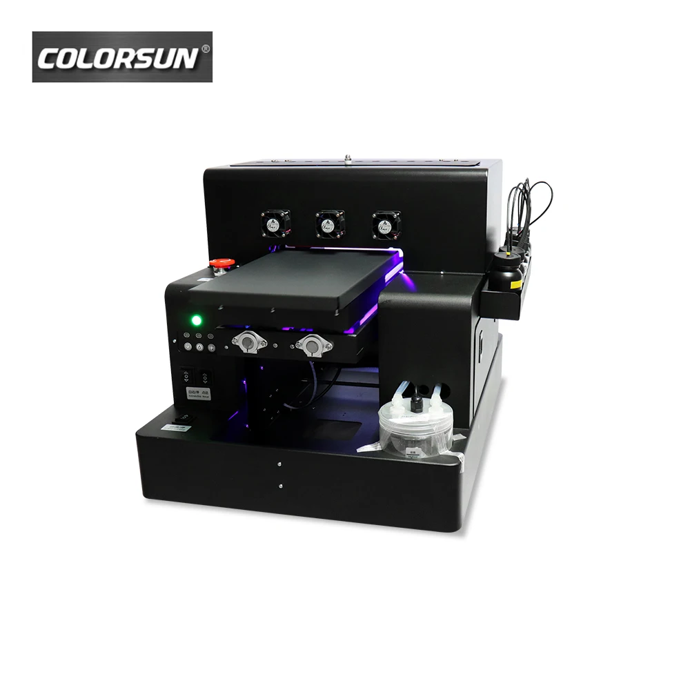 A4 desktop Flatbed UV Printer for design Plate Card &pen &mobile covers ect printing machine